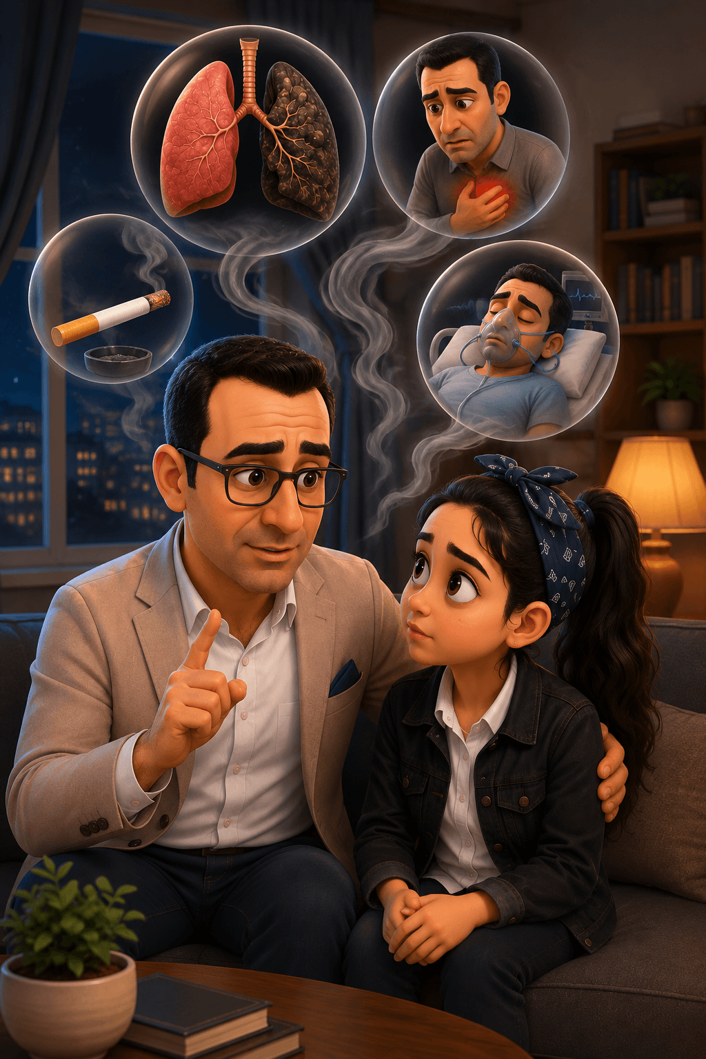 AI character awareness scene
