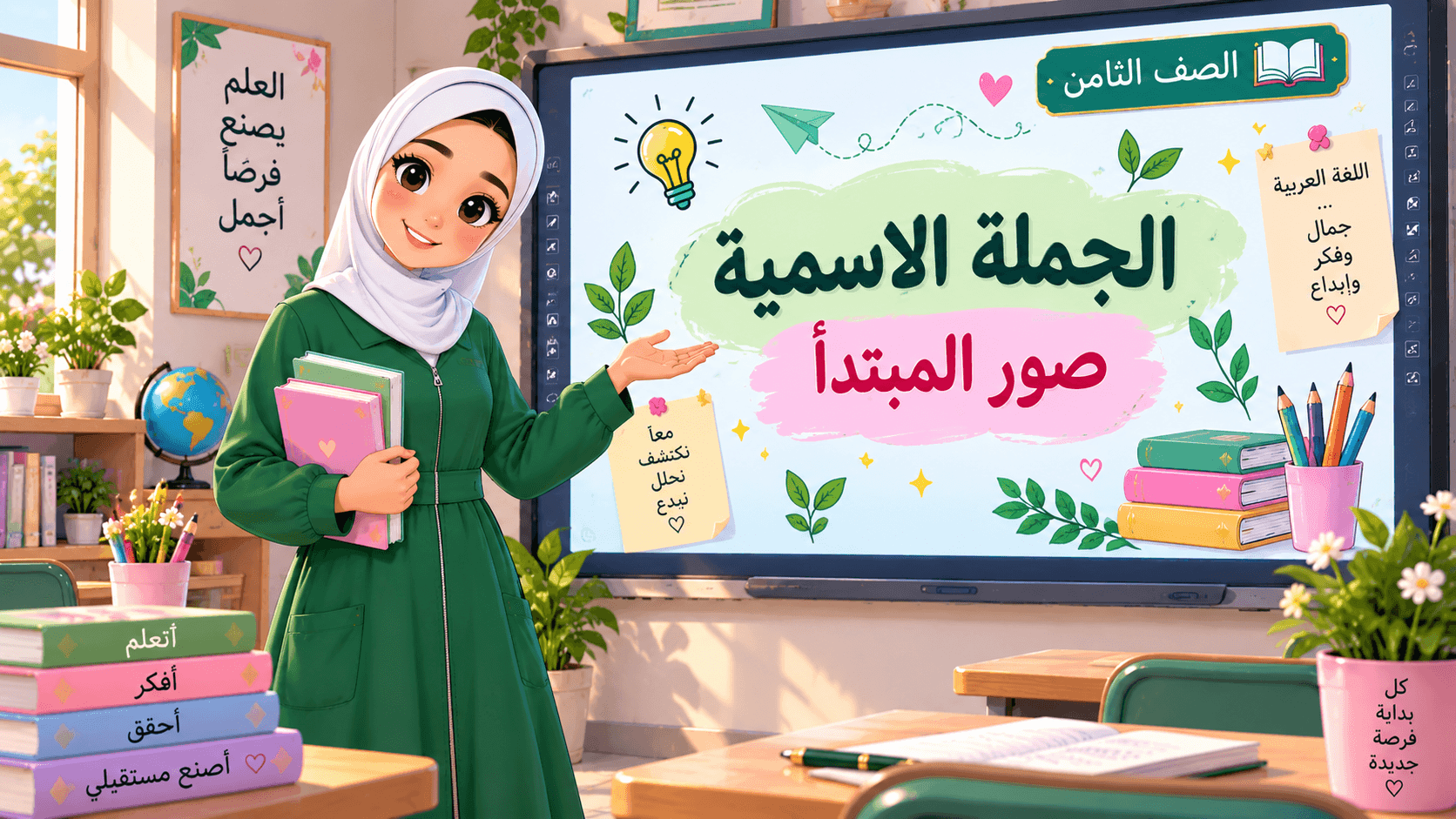 AI teacher character scene