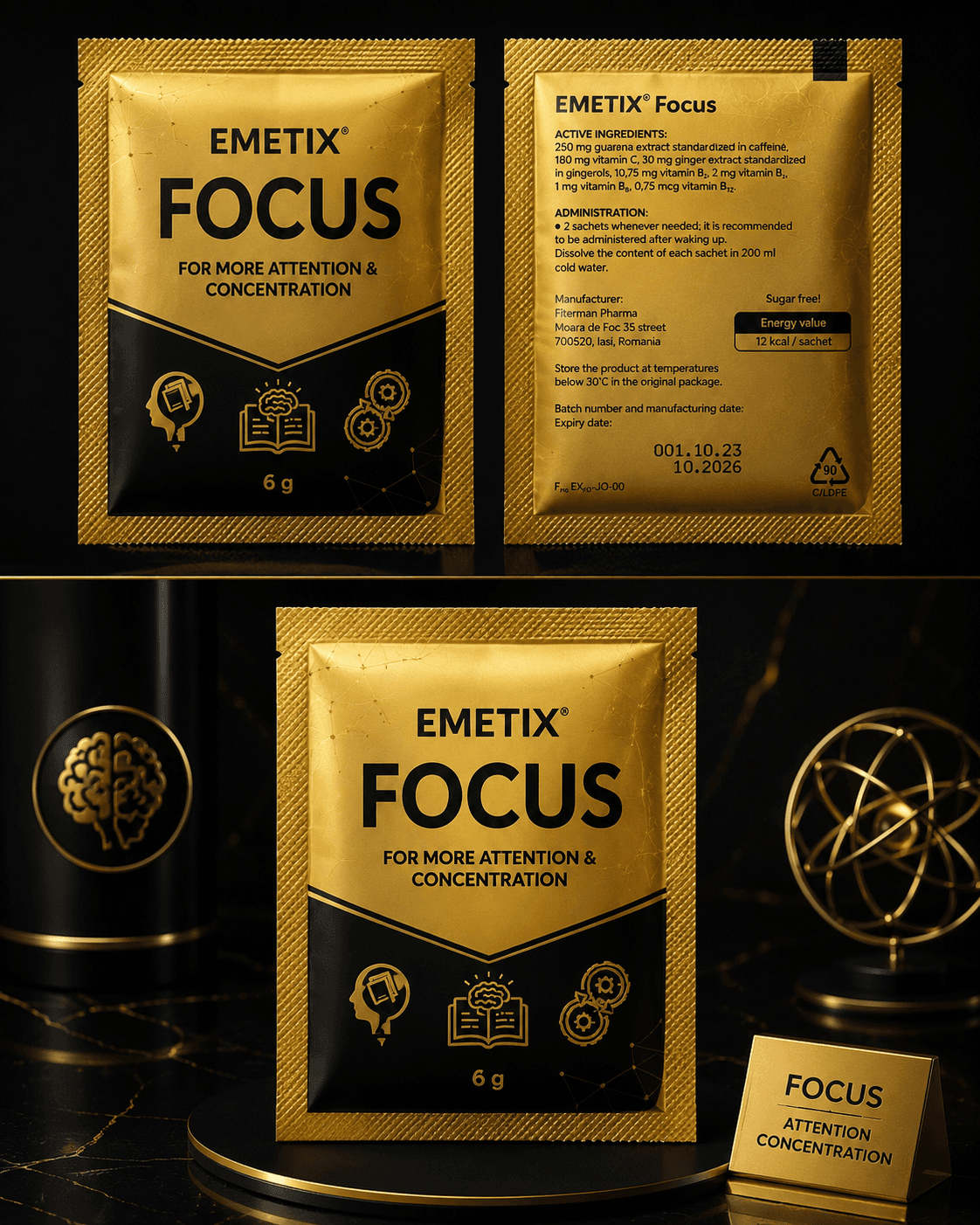 AI-generated supplement packaging design